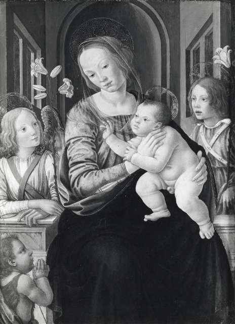 A. C. Cooper — Lorenzo di Credi - seguace - sec. XV - Madonna con Bambino, san Giovannino e angeli — insieme